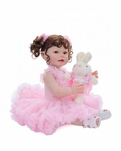 Силиконовая кукла Реборн девочка Габриэль, 55 см-1